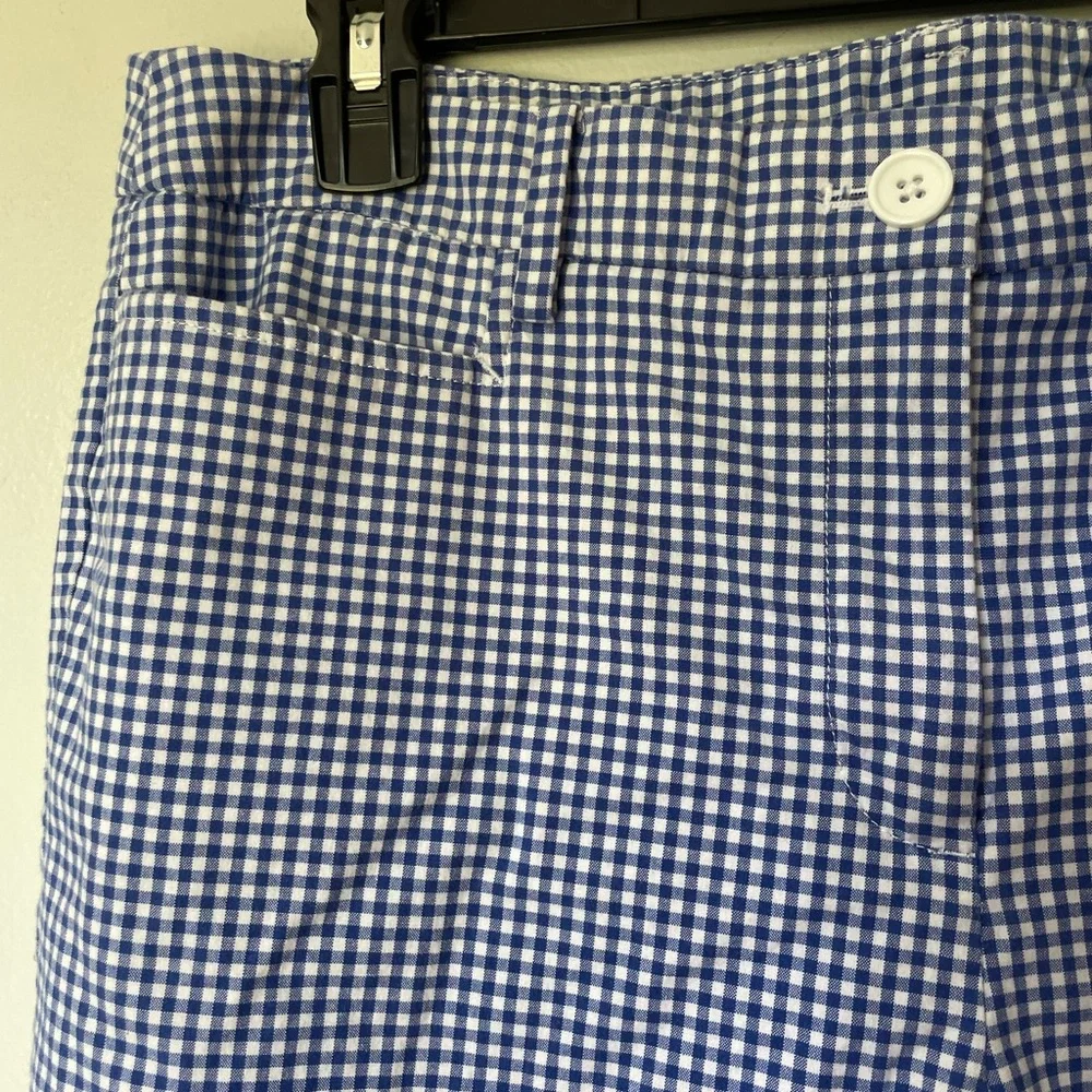 Talbots Blue and White Gingham Capris, Size 10